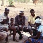 Focus group in Nane-Janania village where treated-bednet trials are underway