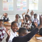 African students in classroom