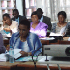 Participants at an AMANET health ethics workshop in September 2003.