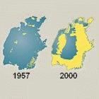 The Aral Sea has shrunk considerably in recent decades