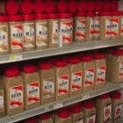 Asian products on supermarket shelf
