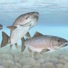 Atlantic salmon — one of the species farmed in enclosures along Chile's coast
