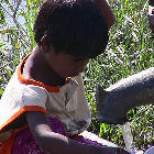 Child at well, Bangladesh