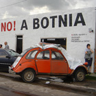 Corte de ruta en Gualeguaychú, Argentina, contra la planta de celulosa en Fray Bentos
