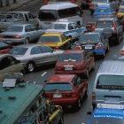 Traffic jams in Bangkok – vehicle exhaust gases contribute to the greenhouse effect