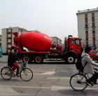 Cement truck in Tianjin