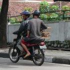 Chicken on a bike on the Indonesian Island of Java