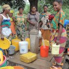 Women collecting drinking water in the Congo.