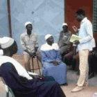Extension workers sharing information with farmers, Burkina Faso