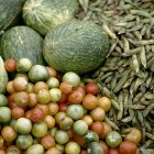 A pile of fruit and vegetables