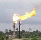 Gas flaring contributes to carbon dioxide emissions