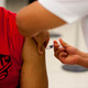 Patient receives swine flu vaccine, Mexico