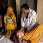 Patient receives check-up, India