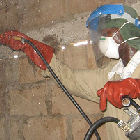 Man spraying insecticide