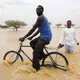 Cycling through flood, Sudan Cycling through flood, Sudan