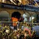 Wreaths laid outside the Argana café