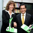 José Chang with Microsoft's Lieneke Schol