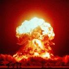 The 'mushroom' cloud created by a 1953 nuclear weapon test in Nevada, United States