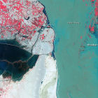 Satellite image of Pakistan floods