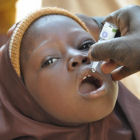 A child being vaccinated against polio in Nigeria