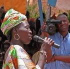 A female candidate campaigns for local office in Mali