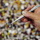 Researcher holding a seed