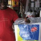 Selling bednets in Cameroon