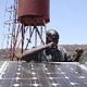 A solar-powered water pump in Mali
