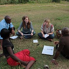 Interviewing farmers in Kenya