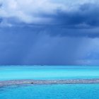 Cook Islands, storm in the distance.