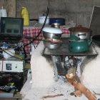 A traditional wood stove in Honduras