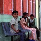 Children at a TB clinic in New Delhi, India. 