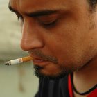 Young Indian smoker